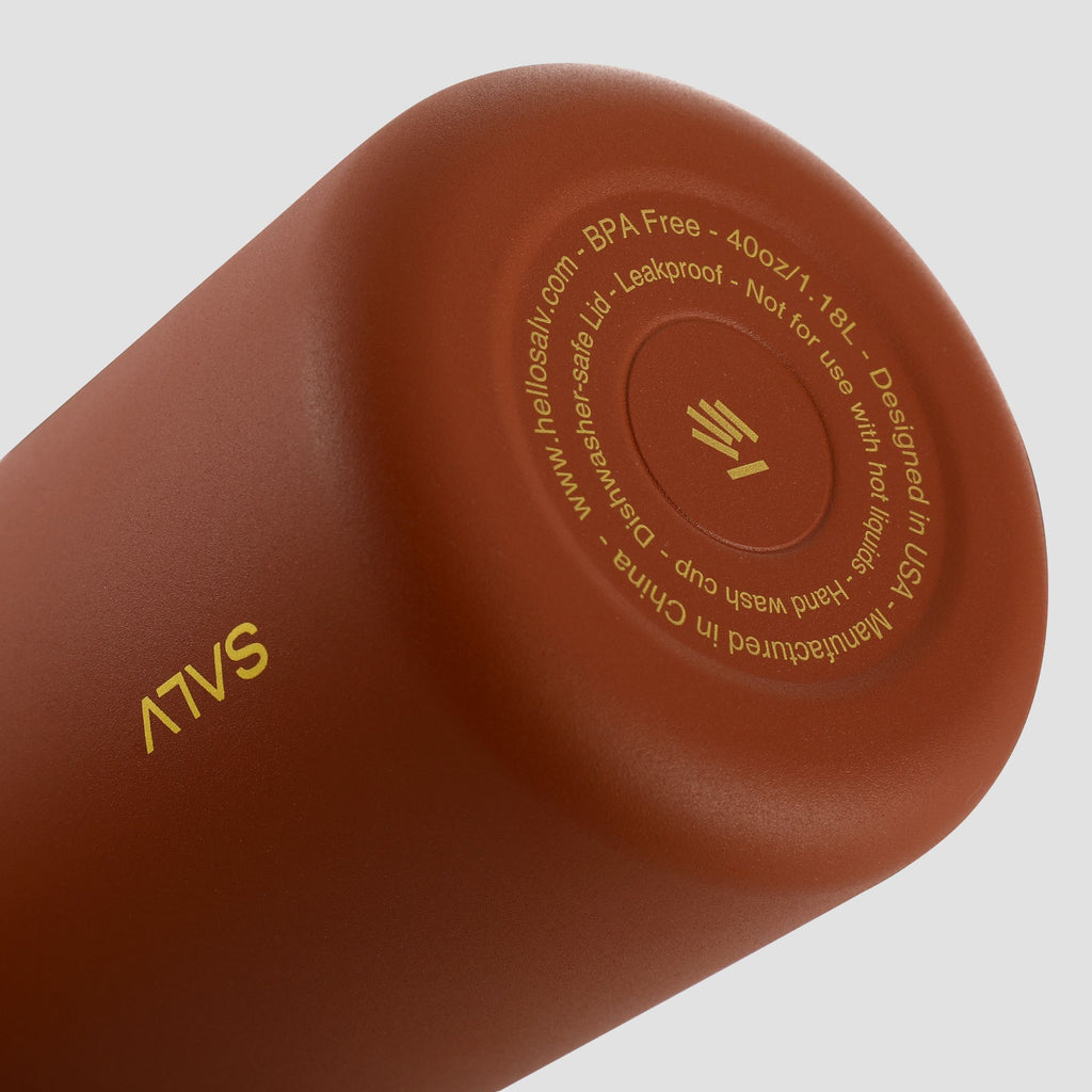 Salv Brown Insulated Water Bottle – 40 oz