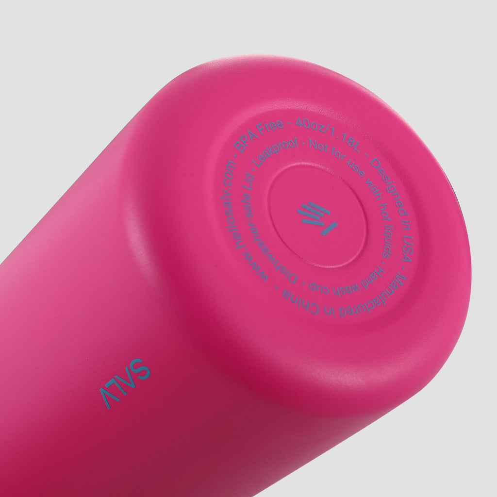 Salv Pink Insulated Water Bottle – 40 oz